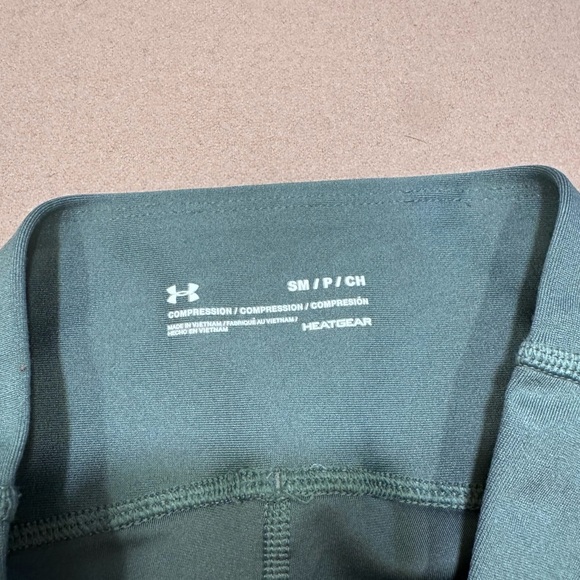 Under Armour Project Rock Green Heatgear Compression Leggings - Picture 3 of 5